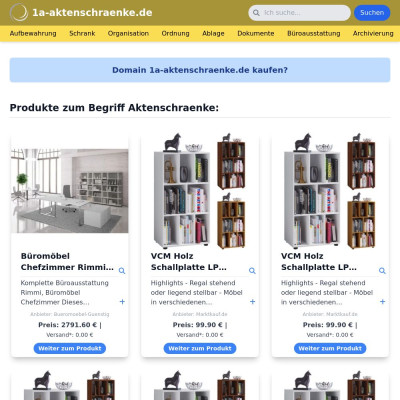 Screenshot 1a-aktenschraenke.de