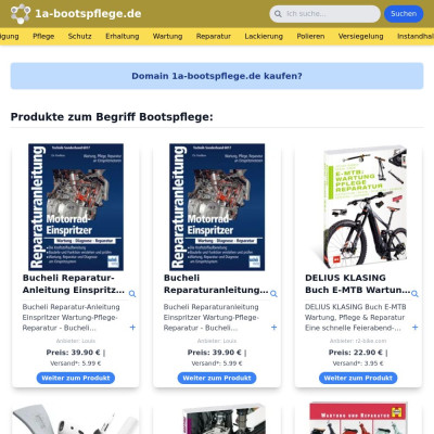 Screenshot 1a-bootspflege.de