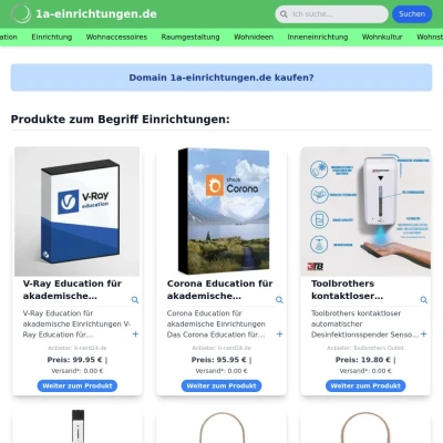 Screenshot 1a-einrichtungen.de