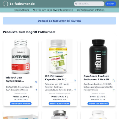 Screenshot 1a-fatburner.de