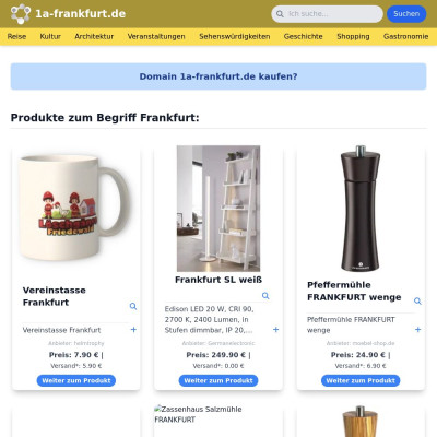 Screenshot 1a-frankfurt.de