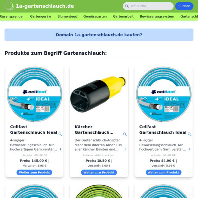 Screenshot 1a-gartenschlauch.de
