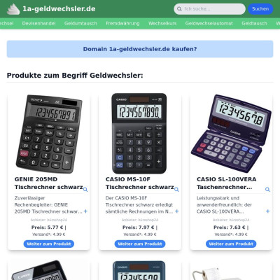 Screenshot 1a-geldwechsler.de