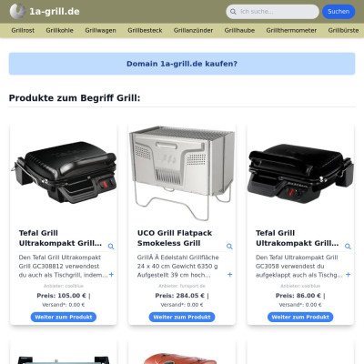 Screenshot 1a-grill.de