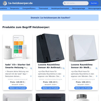 Screenshot 1a-heizkoerper.de