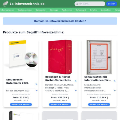 Screenshot 1a-infoverzeichnis.de