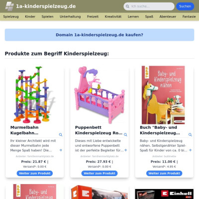 Screenshot 1a-kinderspielzeug.de