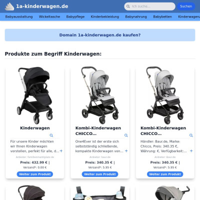 Screenshot 1a-kinderwagen.de