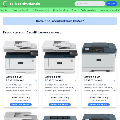 Screenshot 1a-laserdrucker.de