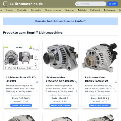 Screenshot 1a-lichtmaschine.de