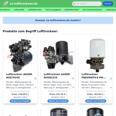 Screenshot 1a-lufttrockner.de