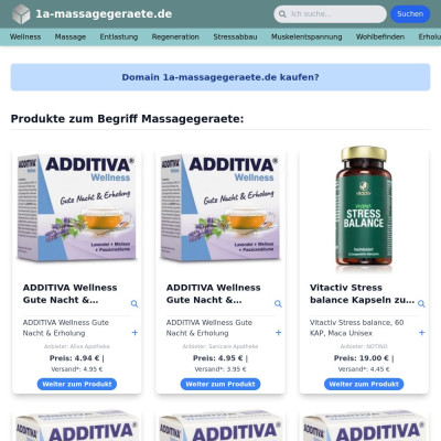 Screenshot 1a-massagegeraete.de