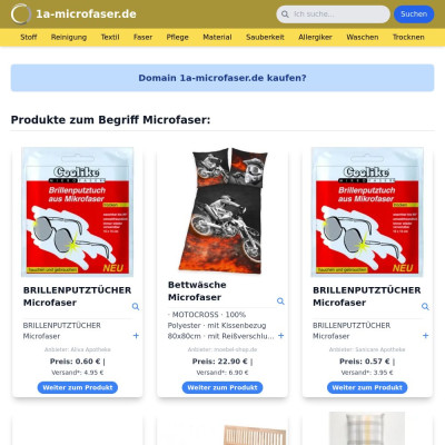 Screenshot 1a-microfaser.de
