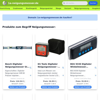 Screenshot 1a-neigungsmesser.de