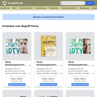 Screenshot 1a-party.de