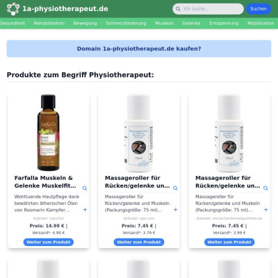 Screenshot 1a-physiotherapeut.de