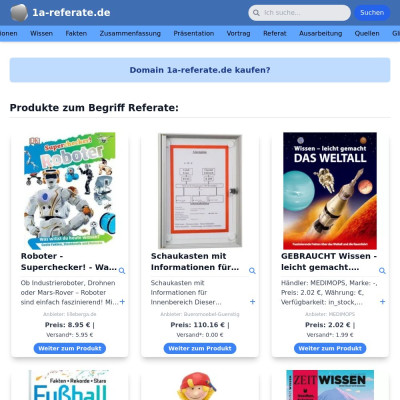 Screenshot 1a-referate.de