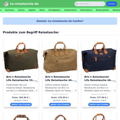 Screenshot 1a-reisetasche.de