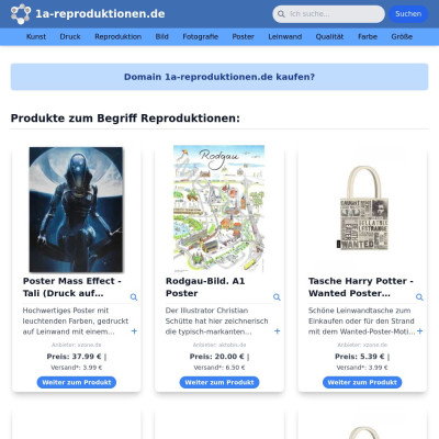 Screenshot 1a-reproduktionen.de