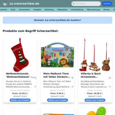 Screenshot 1a-scherzartikel.de