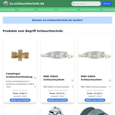 Screenshot 1a-schlauchtechnik.de