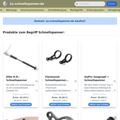 Screenshot 1a-schnellspanner.de