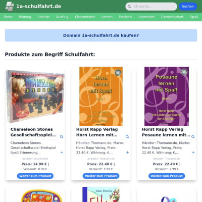 Screenshot 1a-schulfahrt.de