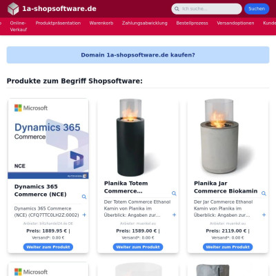 Screenshot 1a-shopsoftware.de