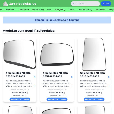 Screenshot 1a-spiegelglas.de