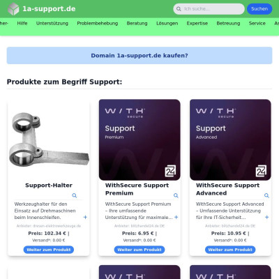 Screenshot 1a-support.de