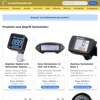 Screenshot 1a-tachometer.de