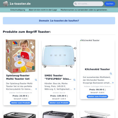 Screenshot 1a-toaster.de