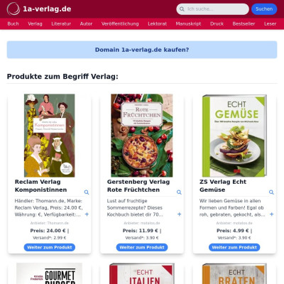 Screenshot 1a-verlag.de