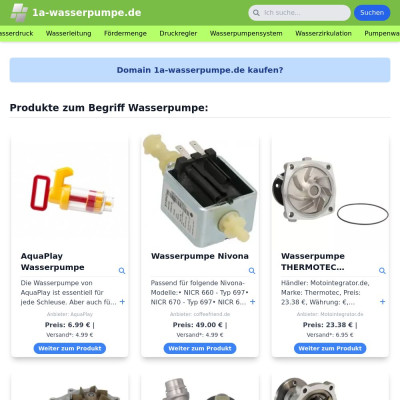 Screenshot 1a-wasserpumpe.de