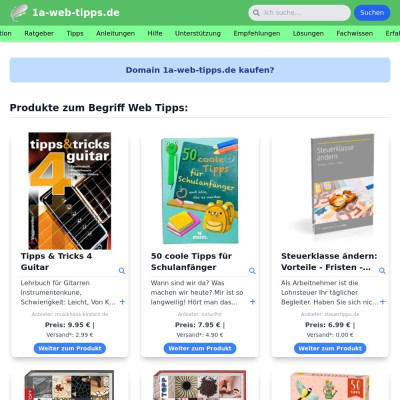 Screenshot 1a-web-tipps.de