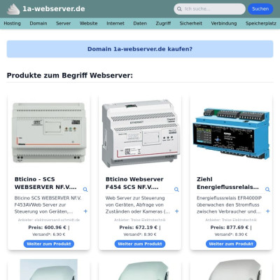 Screenshot 1a-webserver.de