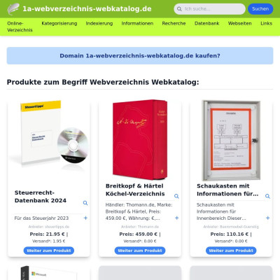 Screenshot 1a-webverzeichnis-webkatalog.de