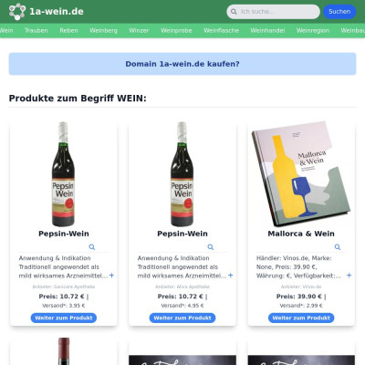 Screenshot 1a-wein.de