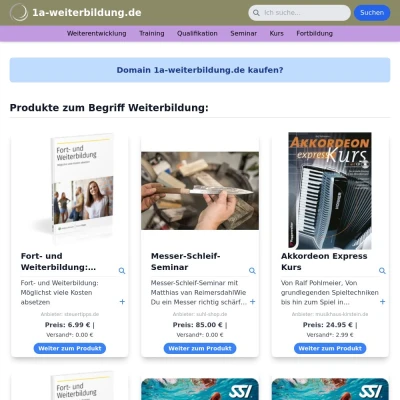 Screenshot 1a-weiterbildung.de