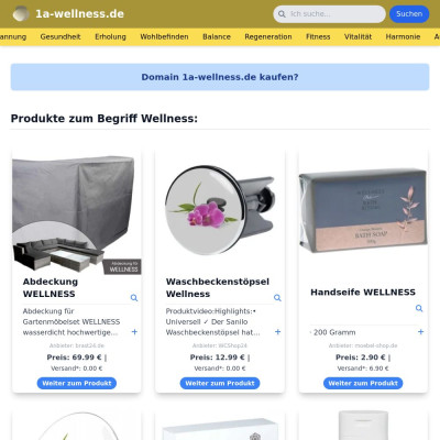 Screenshot 1a-wellness.de