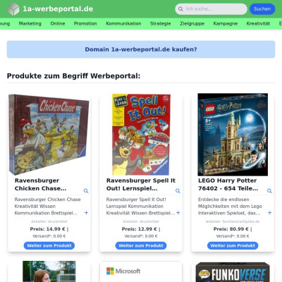 Screenshot 1a-werbeportal.de