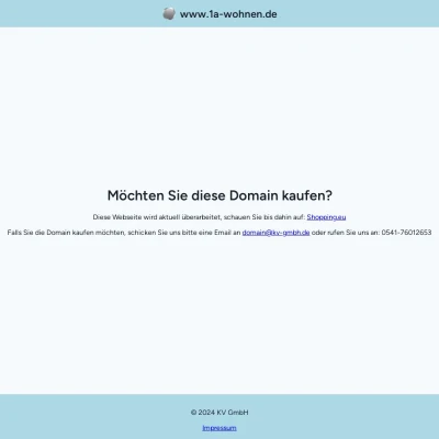 Screenshot 1a-wohnen.de