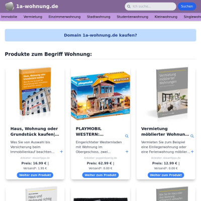 Screenshot 1a-wohnung.de