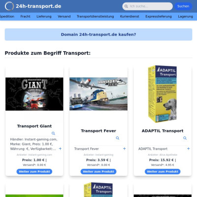 Screenshot 24h-transport.de