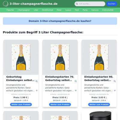 Screenshot 3-liter-champagnerflasche.de