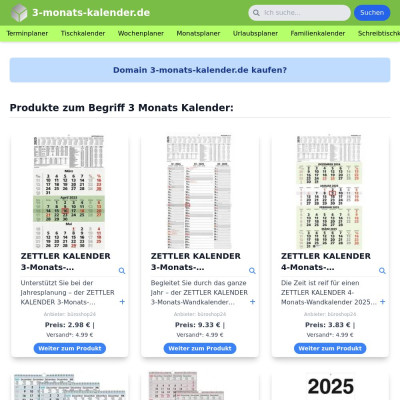 Screenshot 3-monats-kalender.de