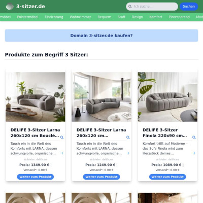 Screenshot 3-sitzer.de