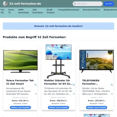 Screenshot 32-zoll-fernseher.de