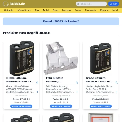 Screenshot 38383.de