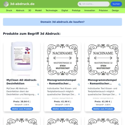 Screenshot 3d-abdruck.de